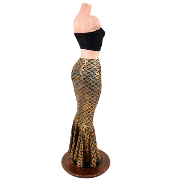 Gold Mermaid High Waist Skirt - Coquetry Clothing