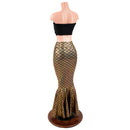 Gold Mermaid High Waist Skirt - Coquetry Clothing