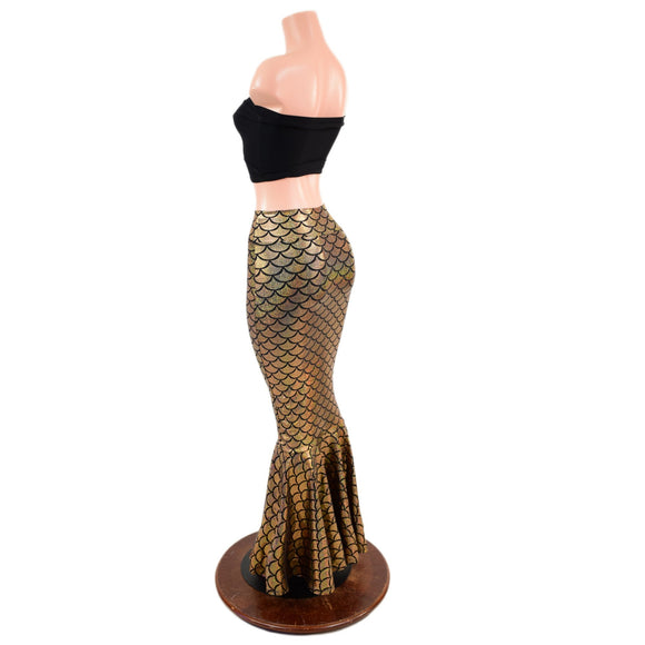 Gold Mermaid High Waist Skirt - Coquetry Clothing