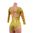 Gold, Red and Green Klown Romper with Twist Back - Coquetry Clothing