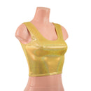 Gold Sparkly Jewel Crop Tank Top - Coquetry Clothing