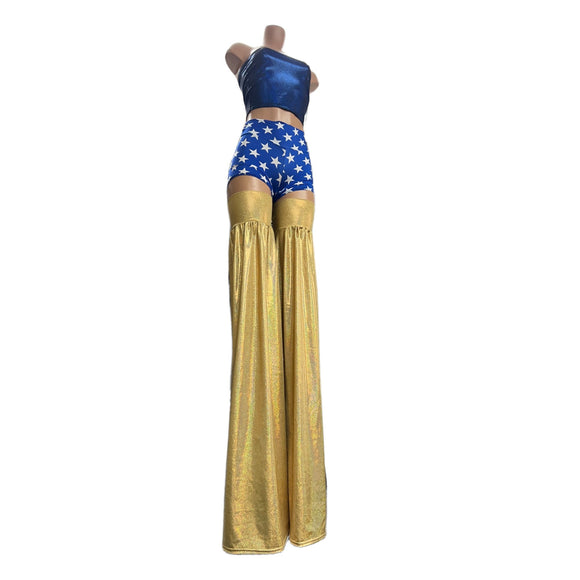 Gold Sparkly Jewel Stilt Covers - Coquetry Clothing