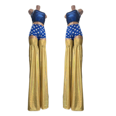 Gold Sparkly Jewel Stilt Covers - Coquetry Clothing