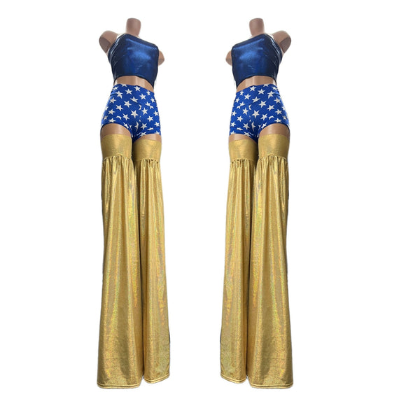 Gold Sparkly Jewel Stilt Covers - Coquetry Clothing