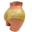 Gold Sparkly Jewel Ultra Cheeky Booty Shorts - Coquetry Clothing