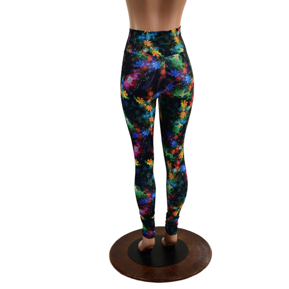 Gothic Garden High Waist Leggings READY to SHIP - Coquetry Clothing