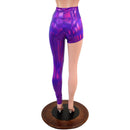 Grape Holographic Asymmetrical One Leg Leggings - Coquetry Clothing