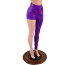 Grape Holographic Asymmetrical One Leg Leggings - Coquetry Clothing