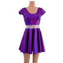 Grape Holographic Daphne Dress - Coquetry Clothing