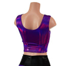 Grape Holographic Laceup Crop Tank - Coquetry Clothing