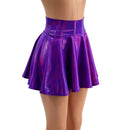 Grape Holographic Rave Mini Skirt - Coquetry Clothing