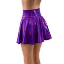 Grape Holographic Rave Mini Skirt - Coquetry Clothing