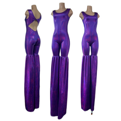 Grape Holographic Twist Back Stilting Costume - Coquetry Clothing
