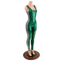 Green and Silver Catsuit with Thigh Bolt - 7