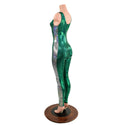 Green and Silver Catsuit with Thigh Bolt - 3