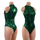 Green Kaleidoscope Brazilian Cut Romper with Crotch Snaps - Coquetry Clothing