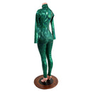 Green Kaleidoscope Catsuit with Back Zipper - Coquetry Clothing