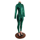 Green Kaleidoscope Catsuit with Back Zipper - Coquetry Clothing