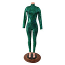 Green Kaleidoscope Catsuit with Back Zipper - Coquetry Clothing