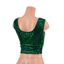 Green Kaleidoscope Laceup Crop Tank - Coquetry Clothing