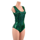Green Kaleidoscope Tank Style Romper with Siren Cut Leg - Coquetry Clothing