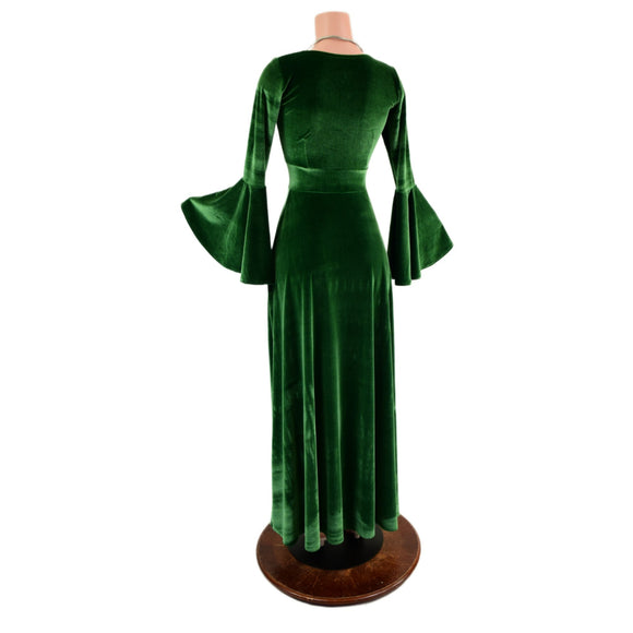 Green Velvet Renaissance "Fiona" Gown - Coquetry Clothing