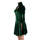 Green Velvet Romper and Breakaway Skirt Set - Coquetry Clothing