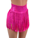 High Waist Gladiator Shorts in Neon Pink Sparkly Jewel - Coquetry Clothing