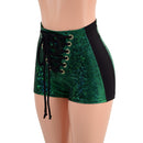 High Waist Lace Up Sailor Shorts with Side Panels - Coquetry Clothing