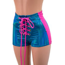 High Waist Lace Up Sailor Shorts with Side Panels - Coquetry Clothing