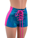 High Waist Lace Up Sailor Shorts with Side Panels - Coquetry Clothing