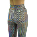 High Waist Leggings in Prism Holographic - Coquetry Clothing