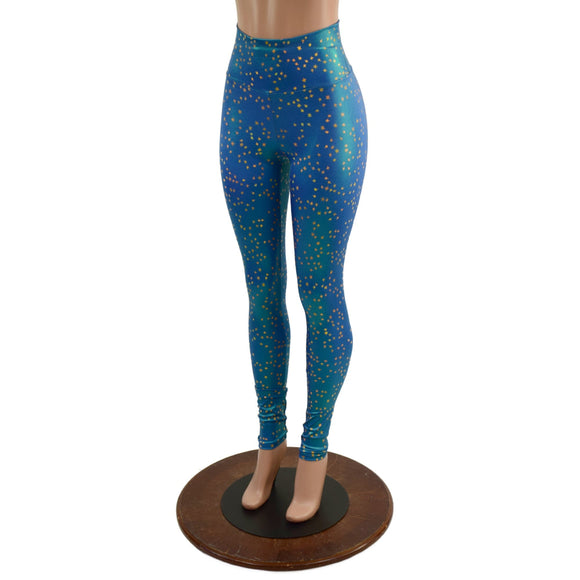 High Waist Leggings in StarDust OVERSTOCK Ready To Ship - Coquetry Clothing