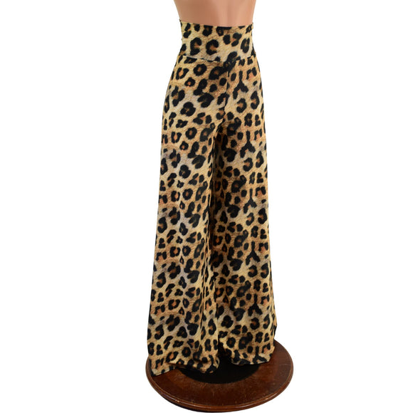 High Waist Leopard Print Wide Leg Pants - Coquetry Clothing