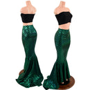 High Waist Mermaid Skirt with Puddle Train - Coquetry Clothing