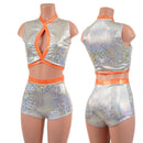 High Waist Pinup Shorts and Keyhole Top Set - Coquetry Clothing