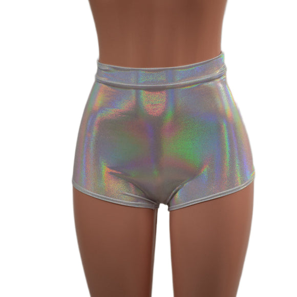 High Waist Pinup Shorts with Boy Cut Leg in Flashbulb - Coquetry Clothing