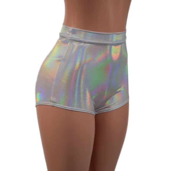 High Waist Pinup Shorts with Boy Cut Leg in Flashbulb - Coquetry Clothing
