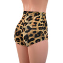 High Waist Pinup Shorts with Boy Cut Leg in Leopard Print - Coquetry Clothing