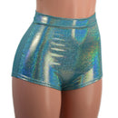 High Waist Pinup Shorts with Boy Cut Leg in Seafoam - Coquetry Clothing