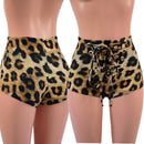 High Waist Pinup Shorts with Front Laceup - Coquetry Clothing