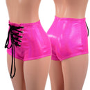 High Waist Pinup Shorts with Front Laceup - Coquetry Clothing