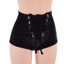 High Waist Pinup Shorts with Front Laceup - Coquetry Clothing