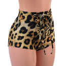 High Waist Pinup Shorts with Front Laceup - Coquetry Clothing