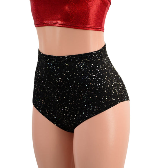 High Waist Siren Shorts in Star Noir - Coquetry Clothing