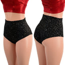 High Waist Siren Shorts in Star Noir - Coquetry Clothing