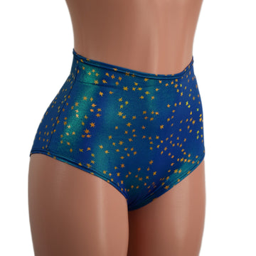 High Waist Siren Shorts in Stardust - Coquetry Clothing