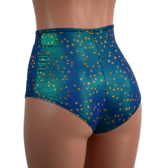 High Waist Siren Shorts in Stardust - Coquetry Clothing