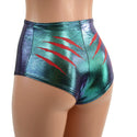 High Waist Siren Shorts with Claw Marks - 1