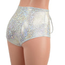 High Waist Siren Shorts with Front Laceup - Coquetry Clothing
